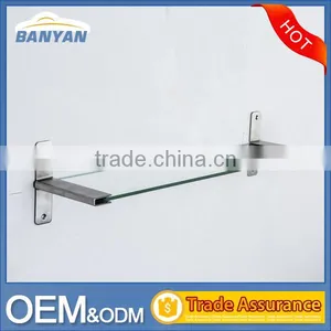 Bathroom Design Stainless Steel Hanging Bathroom Glass Corner Shelf thumbnail-1
