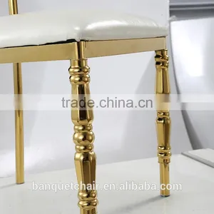 Foshan Furniture Market High-class Brief Stainless Steel Chair for Sale thumbnail-5