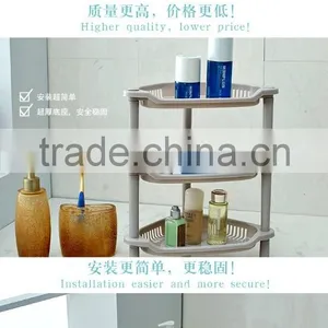 N504 3 Tiers Homeware Diaplay Plastic Storage Holder Bathroom Corner Rack Household Accessories thumbnail-2