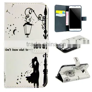 For Samsung Galaxy s6 PU Flower Pattern Flip Wallet Leather Mobile Phone Case thumbnail-6