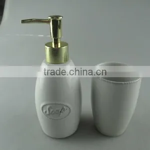 Stocklot Ceramic Bottle for Shower Cream/hand Wash Use With Mug thumbnail-1