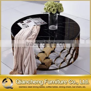 Splice Golden Stainless Steel Frame Coffee Table thumbnail-1
