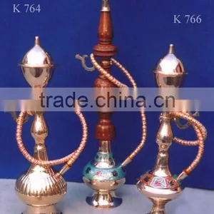 Brass & Wooden Color Hookah thumbnail-1