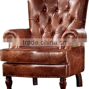 2016high Quality Retro ,vintage Leather Leisure Chair for Living Room C628# thumbnail-1