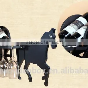 Animals Decorative Wrought Wood Wine Racks Promotion Weeding Gift Animal Shaped Single Wine Bottle Serving Rack Holder Di thumbnail-1