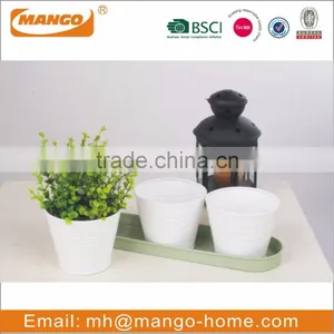 Colorful Mini Indoor Kitchen Metal Flower Pot thumbnail-3