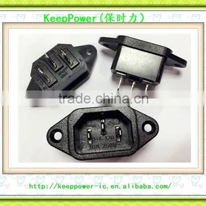 AC Power Plug With Hole Industrial Word Socket BX-120-C01 Male Seat With Ear Plum Seat thumbnail-1