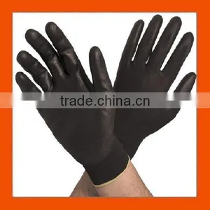 Black Nylon Black PU Coated Gloves thumbnail-1