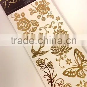 Foil Tattoo Fashion Sticker, Temporary Tattoos Sticker. Easy to Apply & Remove, Nontoxic, Waterproof, Lasts for Days Sticker thumbnail-2