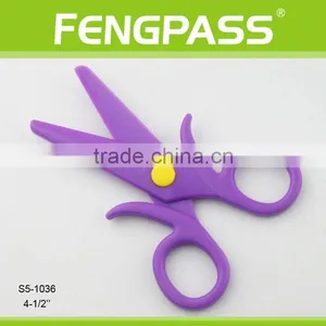 S5-1036 4.5 Inch Plastic Blades With Plastic Handle Small Scissors thumbnail-2