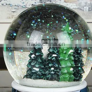 Polyresin Christmas Snow Globe Decoration Snow Globe With Music Box thumbnail-4