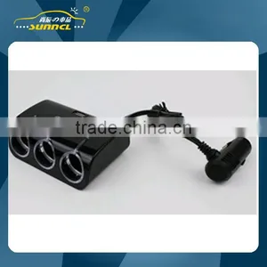 1A CE Approval 3 Way Car Adapter Cigarette Lighter Socket for IPhone , Tablet , Samsung thumbnail-1