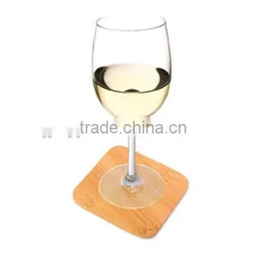 Bamboo Coaster Set With a Natural Finish, Each Measures 4x4" & Prevents Condensation thumbnail-2