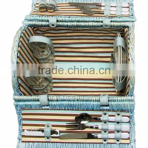Factory Wholesale Cheap Natural Handmade Natural Outdoor Wicker Picnic Basket thumbnail-1