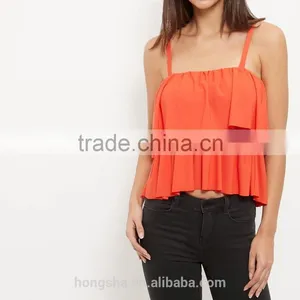2016 Newest Sexy Layered Tie Strap Cami Sleeveless Top HST8043 thumbnail-4