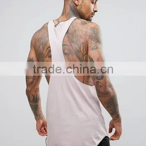 Cheapest High Quality New Design Summer Cool Custom Pink Gym Wear Comfortable 100% Cotton Fashion Men's Sport Burnout Tank Tops thumbnail-2