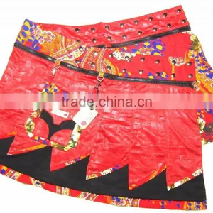 2017 Rich Suede Look Best Selling Designer Ladies Chilly Grapes Wrap Skirt- Reversible- Wholesale thumbnail-4