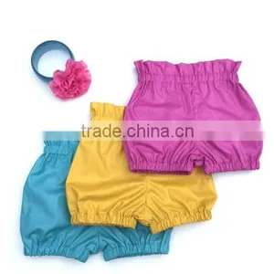 Latest Designer Kids Clothing Baby Leggings Plain Color Seersucker Young Children Wearing Panties Pants thumbnail-2