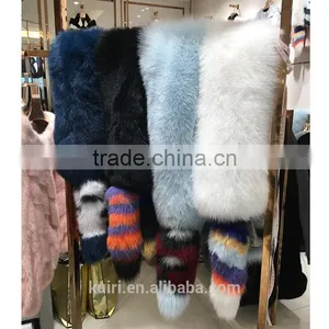Long Luxurious Luxury Real Hair the Whole Skin Fight Color Fox Fur Scarf Collar Winter New Wild Thick Fur Fox Fur Tail Shawl thumbnail-1