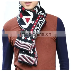 2016 Autumn Winter Scarf Black Thick Men Scarf Fashion Casual Scarf Men Audience Burst Models thumbnail-3