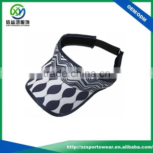 New Design Ladies Sport Visor , Sublimation Color Fashion Golf Visor thumbnail-1