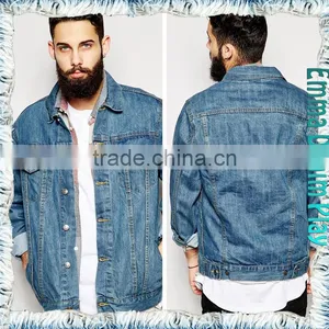 2016 New Korean Version Men Long Sleeves Denim Copper Button Jackets thumbnail-2