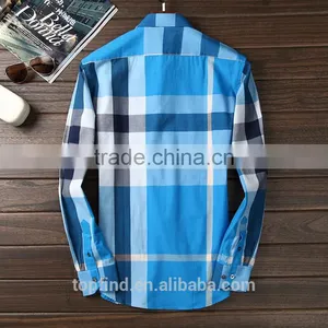 New Design Round Bottom Check Pattern Fancy Casual Man Shirt for Customising thumbnail-2