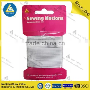 White Round Elastic Braid for Headwear thumbnail-1