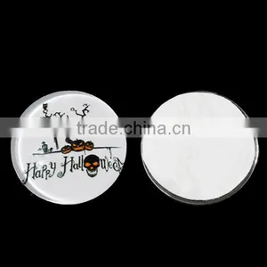 Glass Dome Seals Cabochons Round Flatback Black & White Halloween Grave Pumpkin Tree " Happy Halloween " Transparent 20mm Dia thumbnail-3