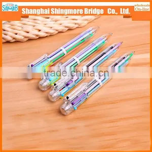China Hot Sales Cheap Price Plastic Muti-function Six Color Ballpoint Pen thumbnail-5