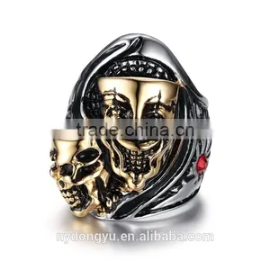 Skeleton Stainless Till Ring/creative Men Skeleton Ring/men Top Quality Ring thumbnail-1