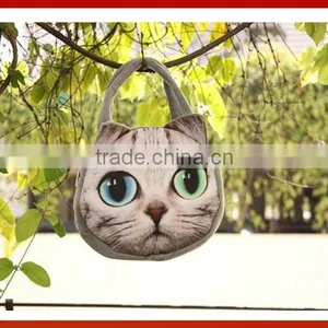 Lovely New Animal Shaped Handbag Vintage Shopping Handbags /3D Cat Bag Handbag For Woman / Cute Cat Plush Lady Bag thumbnail-1