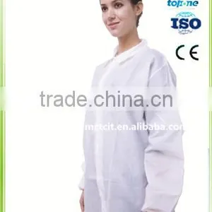 Waterproof PP Nonwoven Disposable Protective Work Wear Lab Coat Cheapest Price From CIT thumbnail-2