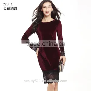 Girl Sexy Long Sleeve Round Neck Mini Bandage Dress SD14 thumbnail-1