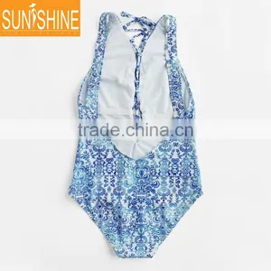Bodysuit Backless Beach Swimwear Women Padded One Piece Swimsuit thumbnail-1
