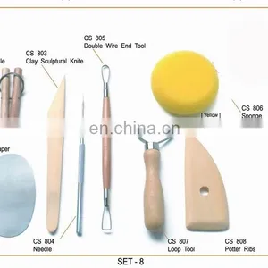 Art Supply Ceramics Wax Carving Sculpting Molding Pottery Tool Set 8PC thumbnail-2