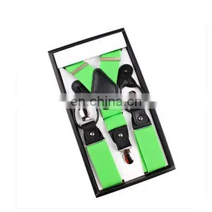 Yiwu Longkang 3.5cm Strong Elastic Ribbon Dual Clips Fashion Work Man Braces Suspenders thumbnail-5