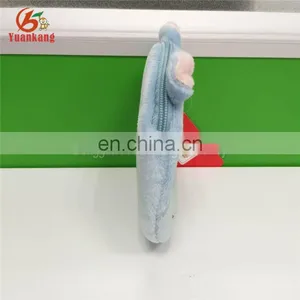Custom Animal Blue Hippo Shaped 12cm Mini Money Pouch Plush Coin Purse thumbnail-3