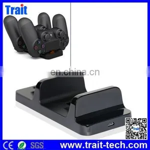 High Quality New DOBE USB Charging Dock Station Stand for PS4 Game Controller Black Charger thumbnail-1