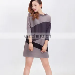 Middle Aged Group Fashion Women Tops and Blouse Patchwork Blouse thumbnail-2