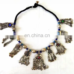 -Vintage Gypsy Kuchi Jewlery-Boho Hippie Afghani Vintage Necklace thumbnail-1
