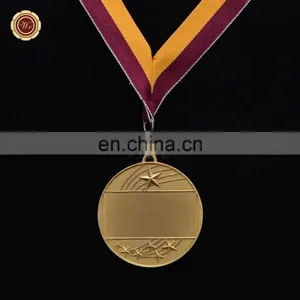 Wr Quality 3D Design Art Craft Collectible Gold Foil Metal Medal With Free Ribbon For Awards thumbnail-3