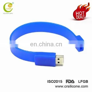 High Quality Silicone Bracelet Promotion Gift Print Logo 512mb-64gb Silicon Wristband/ Bracelet Usb 2.0 Flash Drive thumbnail-4