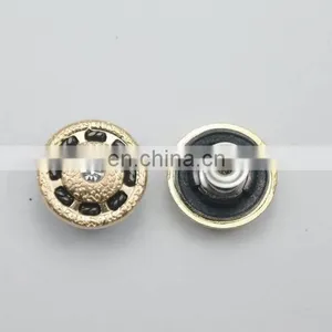 20mm Gold Color Moveable Head Rhinestone Jeans Button thumbnail-1
