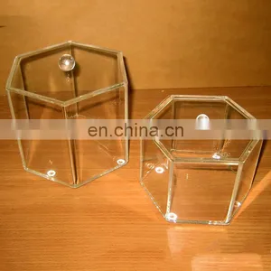 Fashionable High Clear Acrylic Hexagon Display Packaging Box With Luxury Design Low Price thumbnail-1