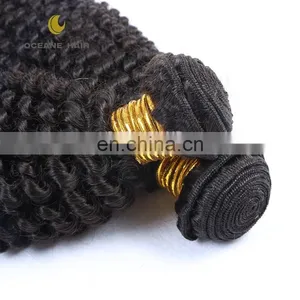 Unprocessed Brazilian Human Hair, Kinky Curly Virgin Human Hair Weave thumbnail-4