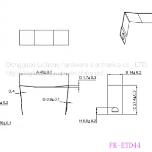 Power Transformer Clamp, Magnetic Core Fixing Buckle FK-ETD44 CLIP Steel Clamp Hardware thumbnail-2