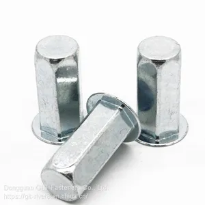 Blind Rivet Nut Stainless m6 Flat Head Full Hex Blind Rivet Nut thumbnail-4