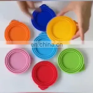 High Quality Universal Pet Food Can Cover Reusable Silicone Pet Can Cover Cat & Dog Can Lid Cover thumbnail-1