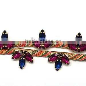 Latest Design Popular Fashion African Beads Jewelry Set Handmade Indian Jewelry Necklace and Earring Bracelet Set thumbnail-6